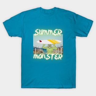 Summer Monster Surf Beach T-Shirt